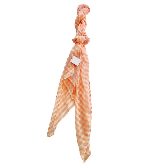 J. Crew Accessories - 🆕 J.Crew Pink White Striped Scarf